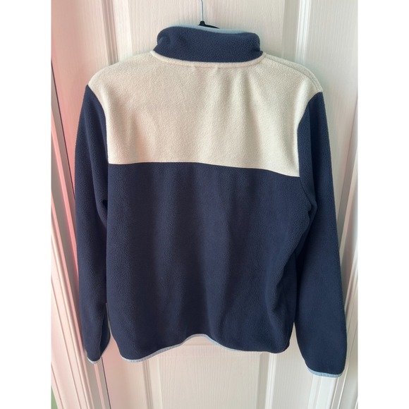 Vineyard Vines Women's Blue Harbor Fleece Quarter Zip Fleece Shell Logo Size M - Picture 2 of 5